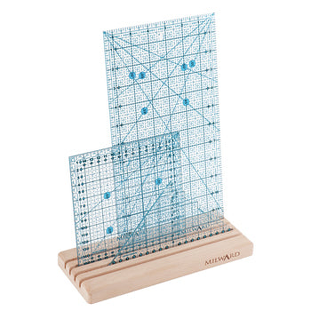 Milward 4 Slot Wooden Ruler Rack 10" - machine sewing needles