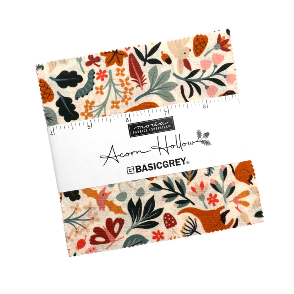 Acorn Hollow patterned cotton quilting fabric by Moda