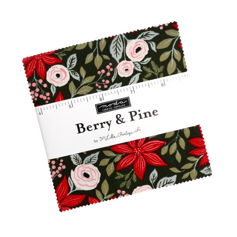 Berry & Pine patterned cotton quilting fabric by Moda