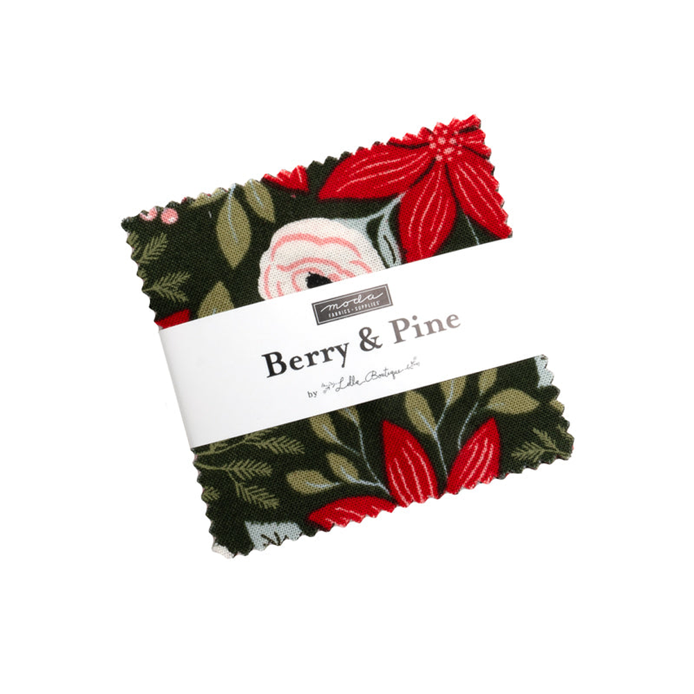 Berry & Pine patterned cotton quilting fabric by Moda