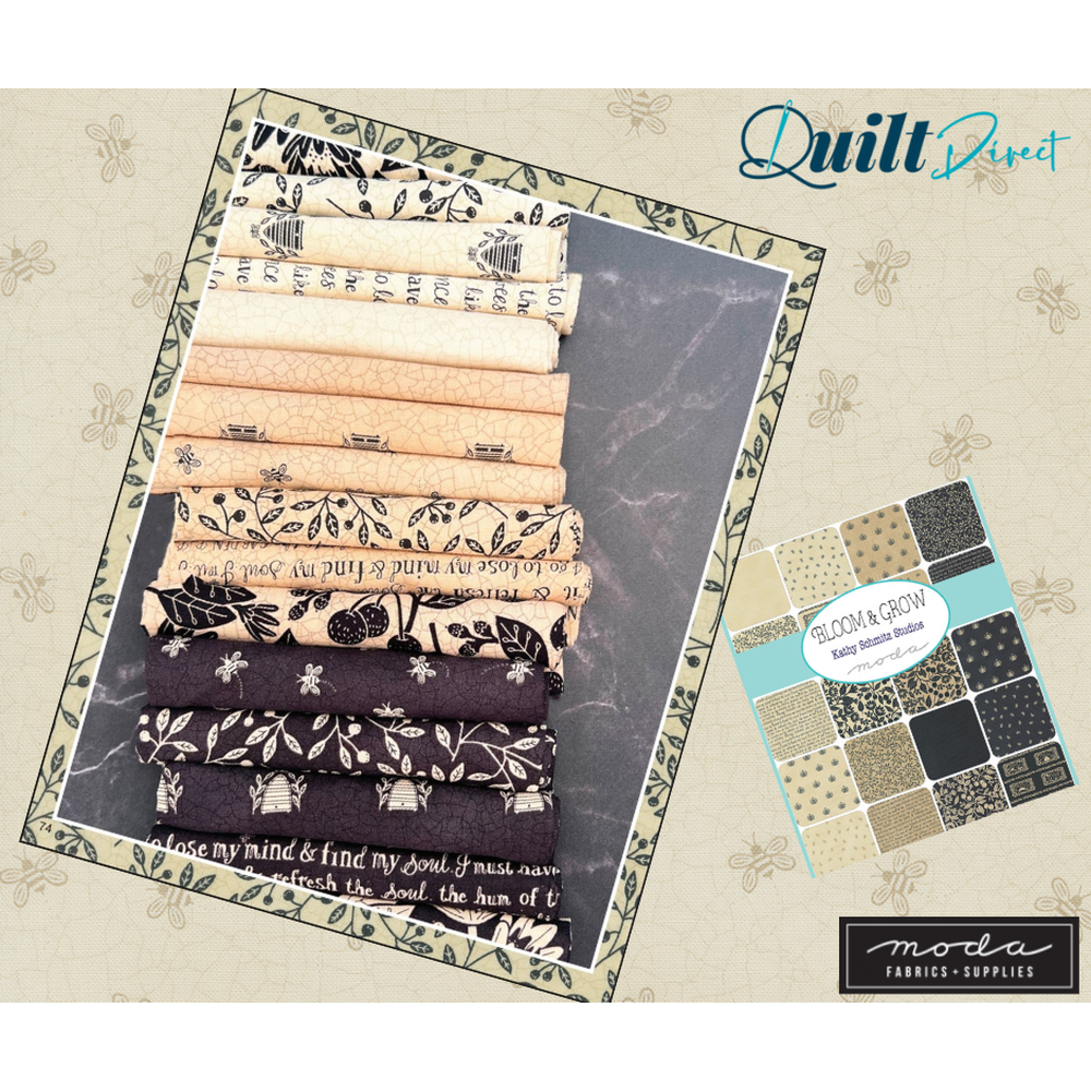 Bloom and Grow patterned cotton quilting fabric by Moda