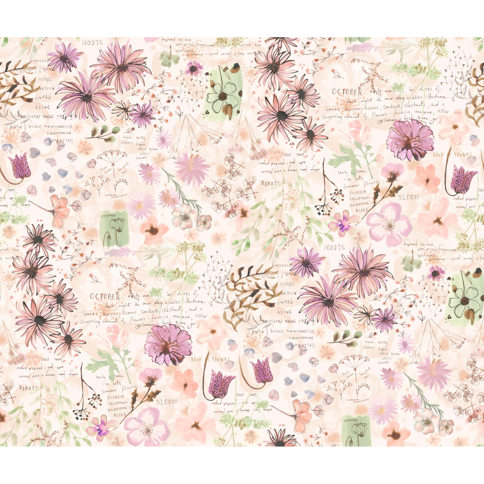 Blooming Lovely patterned cotton quilting fabric by Moda