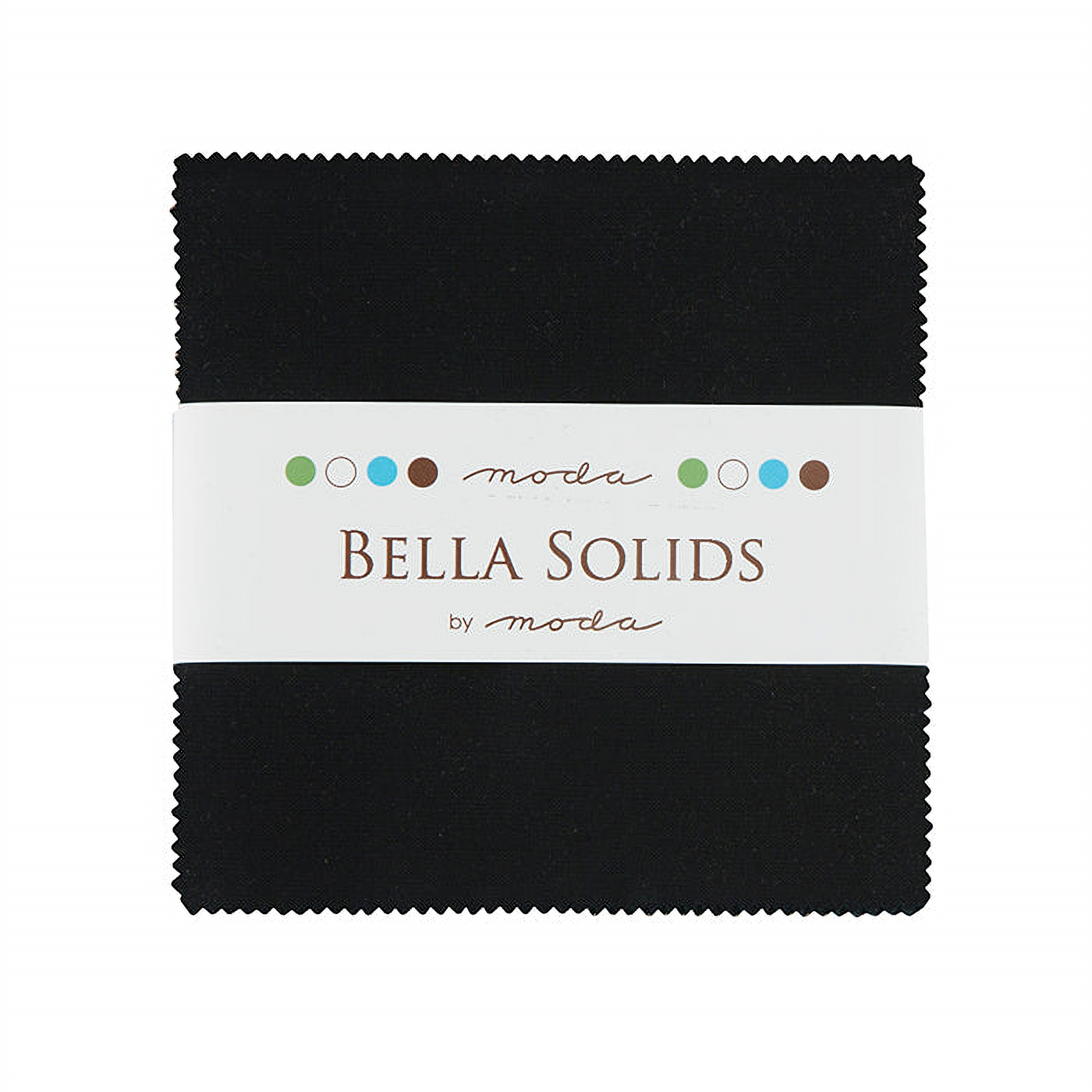 Moda Bella Solids Black 99 solid cotton - charm pack
