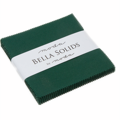Moda Bella Solids Christmas Green 14 solid cotton - charm pack