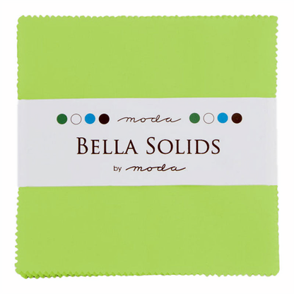 Moda Bella Solids Lime 75 solid cotton - charm pack