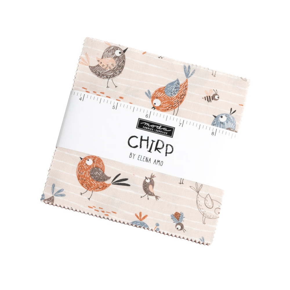 Chirp patterned cotton quilting fabric by Moda