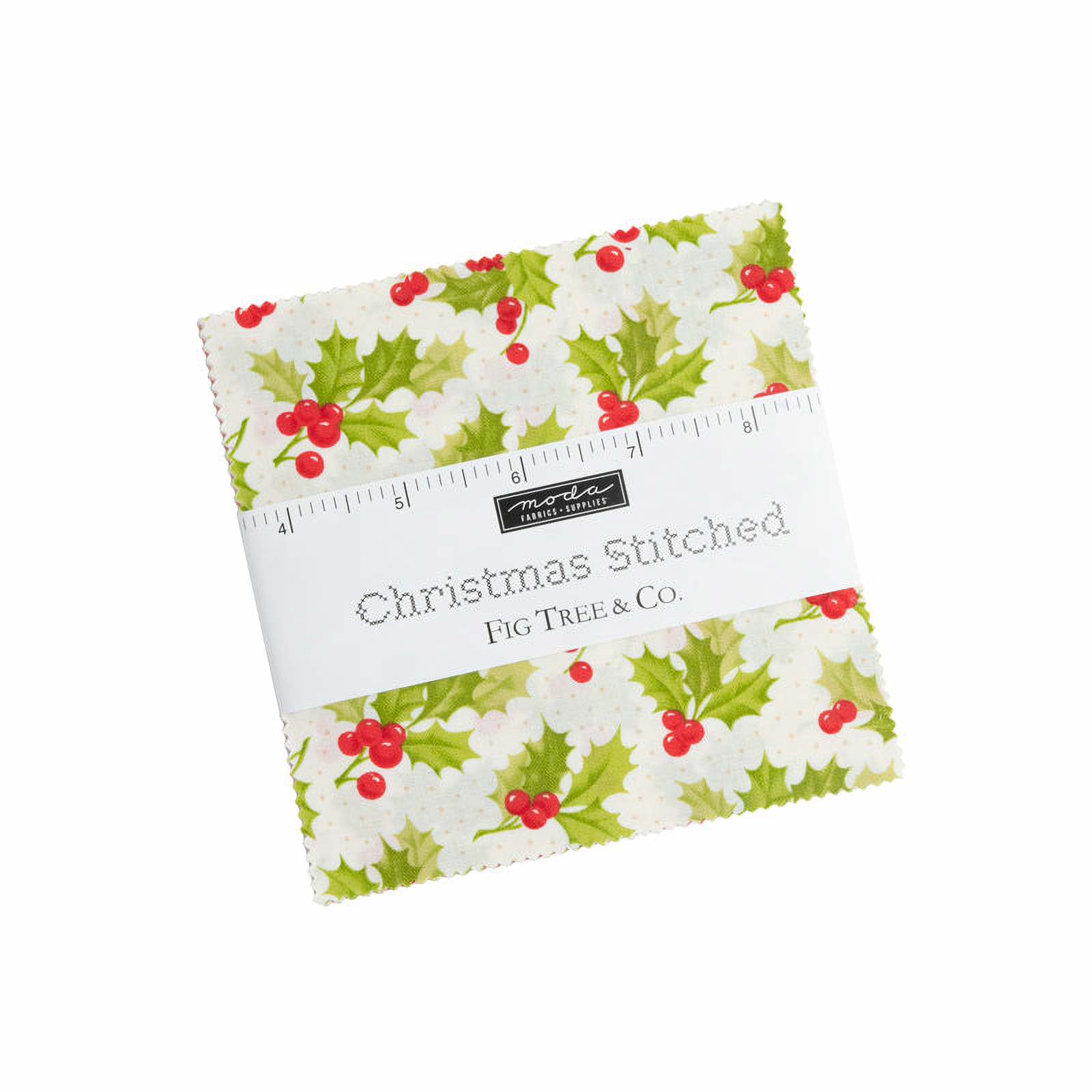 Christmas Stitched patterned cotton quilting fabric by Moda