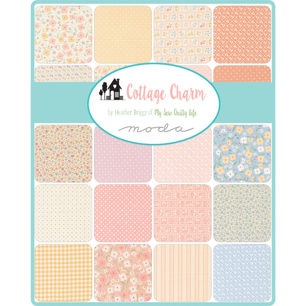 Cottage Charm patterned cotton quilting fabric by Moda