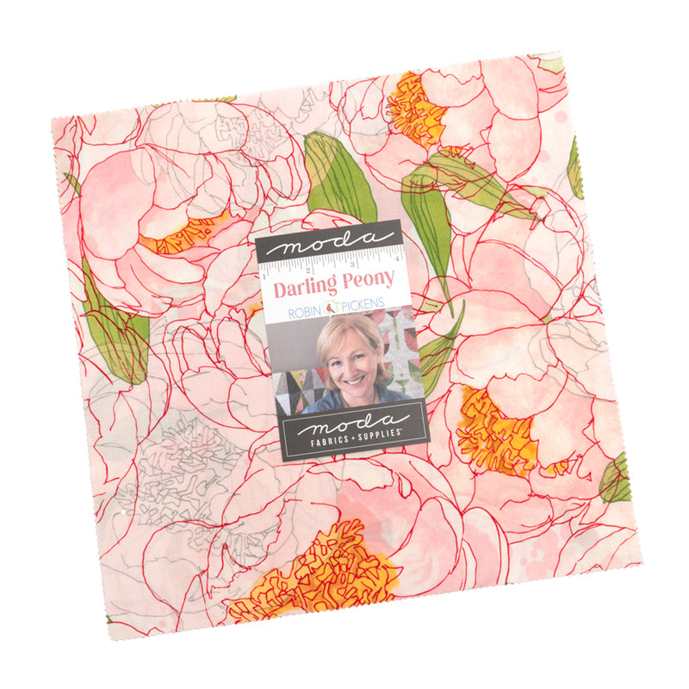 Darling Peony patterned cotton quilting fabric by Moda