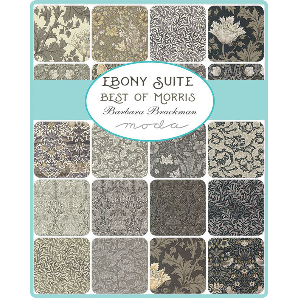 Ebony Suite patterned cotton quilting fabric by Moda