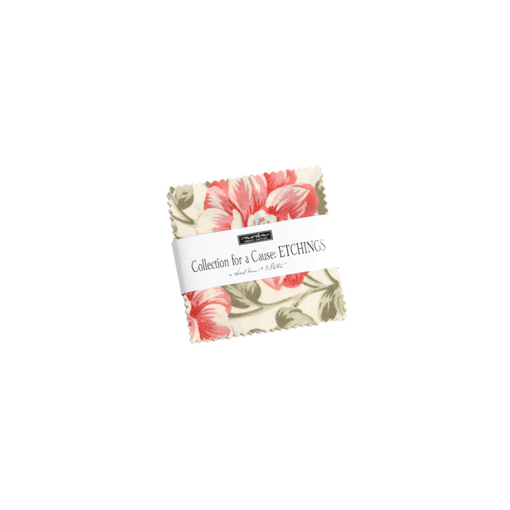 Etchings patterned cotton quilting fabric by Moda