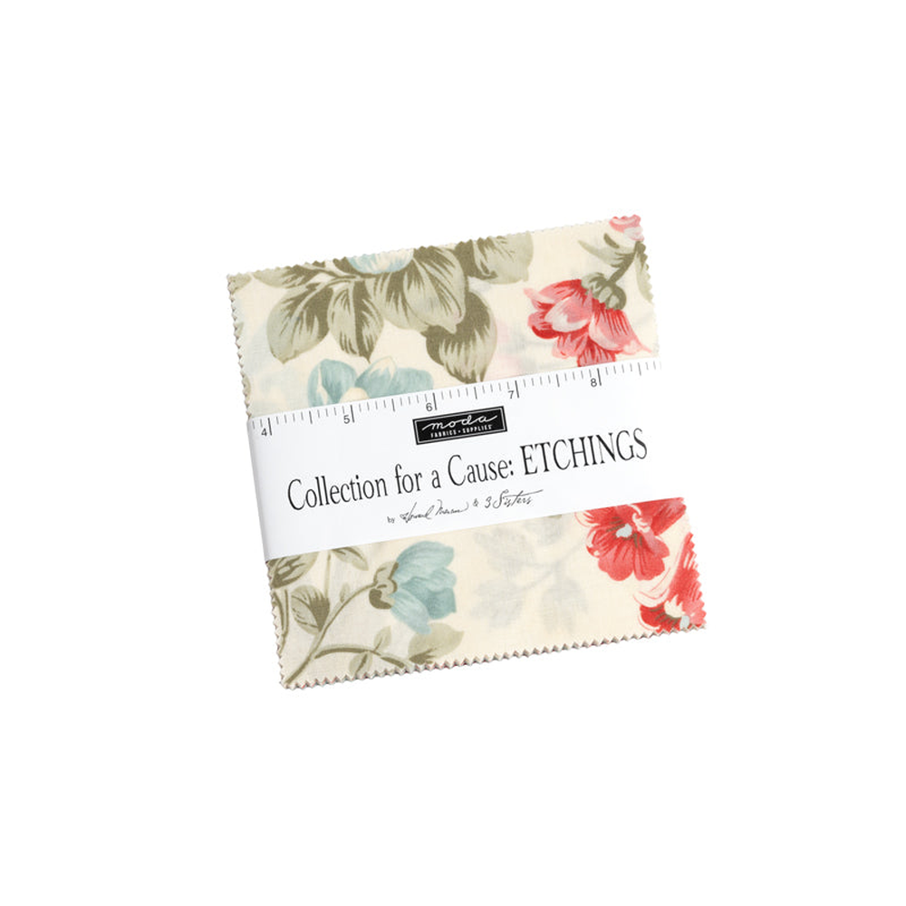 Etchings patterned cotton quilting fabric by Moda