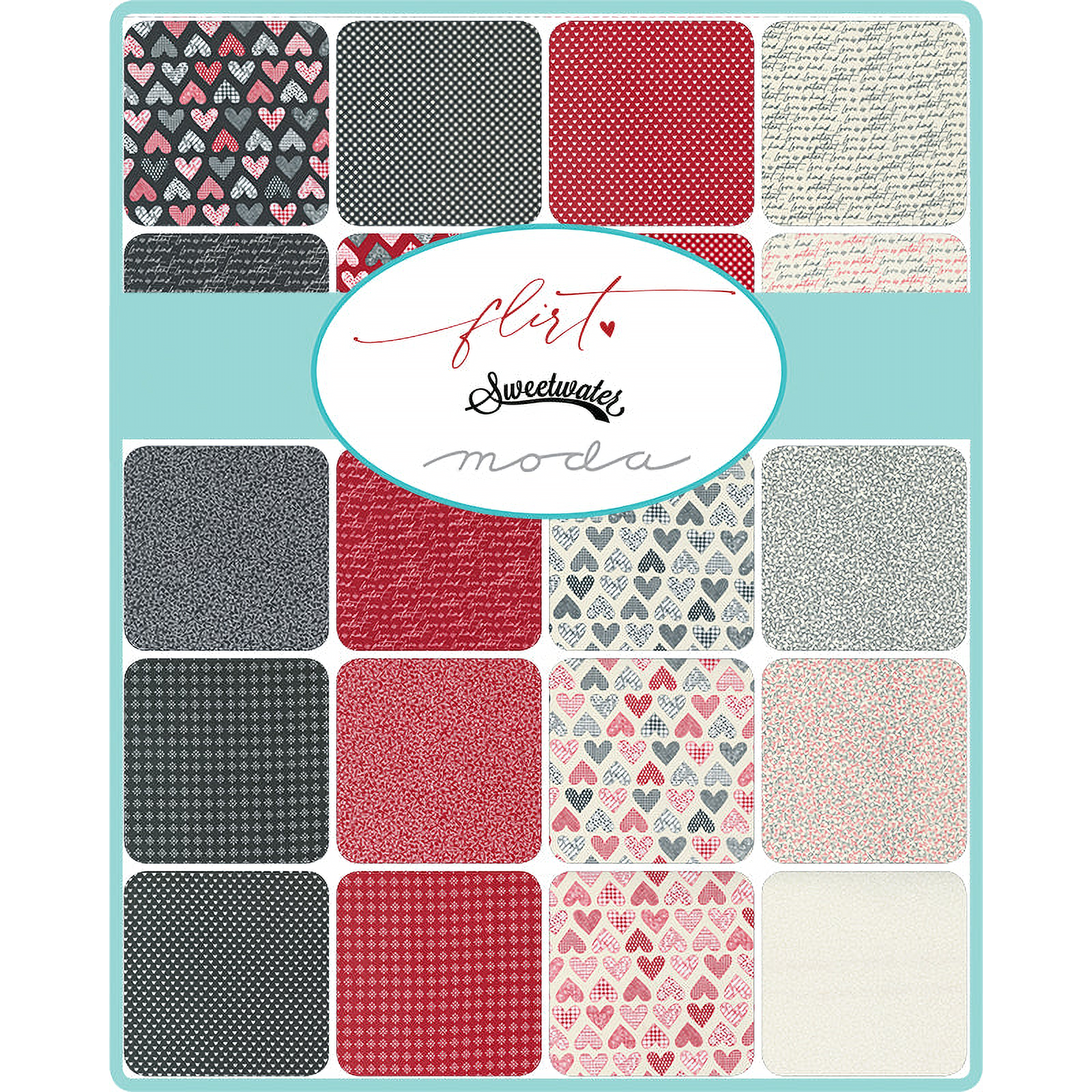 Flirt patterned cotton quilting fabric by Moda