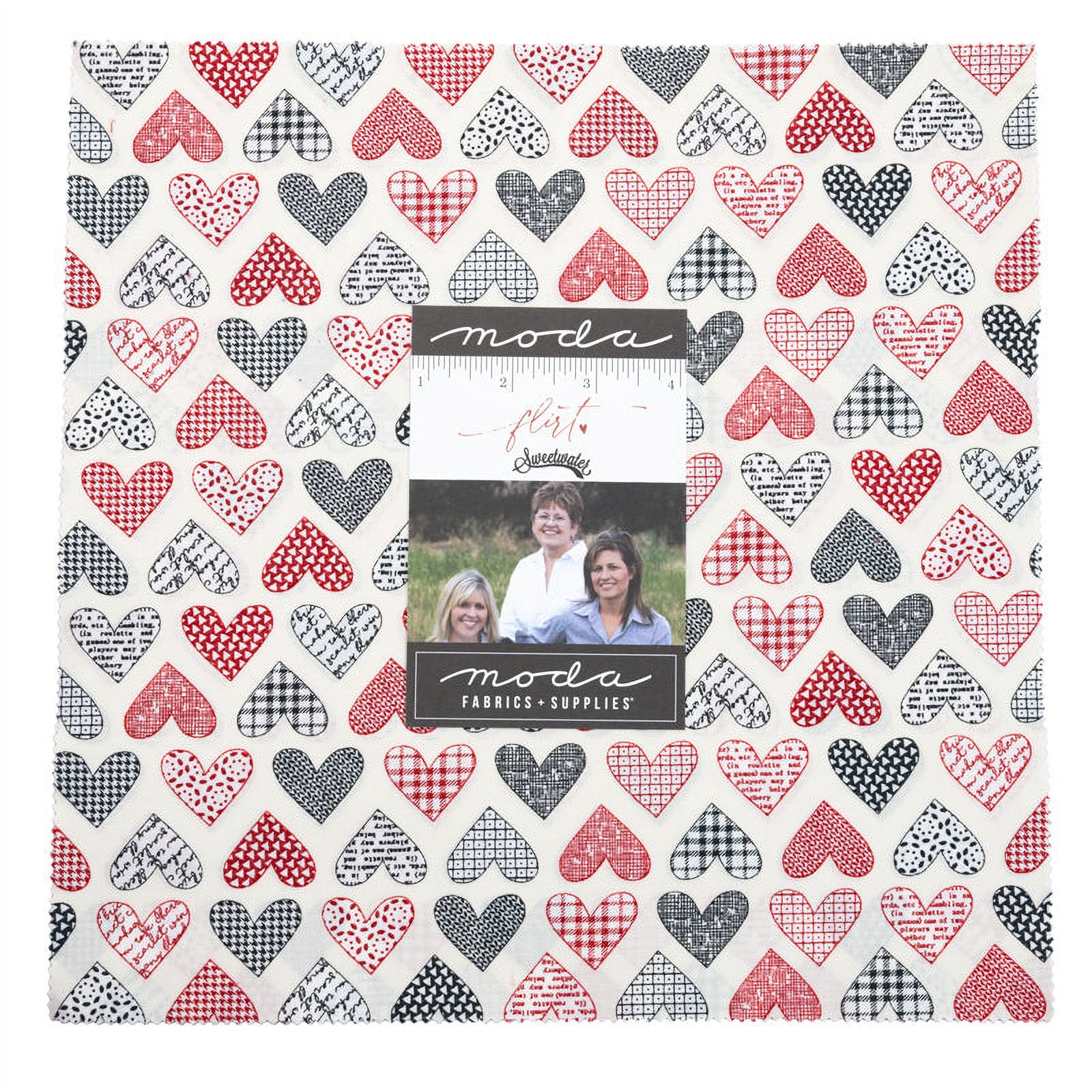 Flirt patterned cotton quilting fabric by Moda