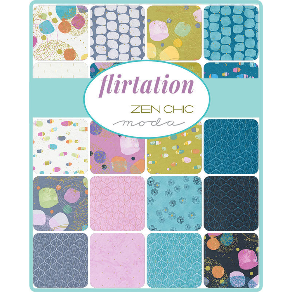 Flirtation patterned cotton quilting fabric by Moda