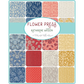 Flower Press patterned cotton quilting fabric by Moda