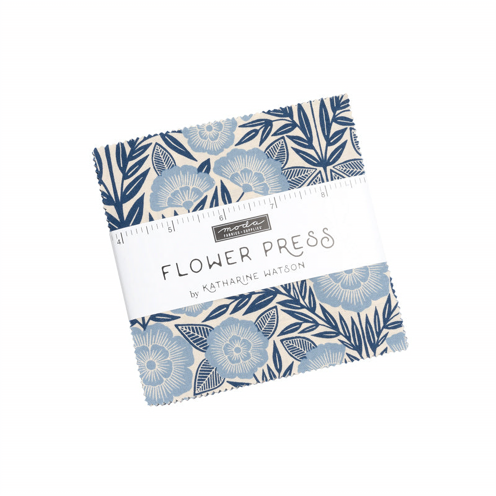 Flower Press patterned cotton quilting fabric by Moda