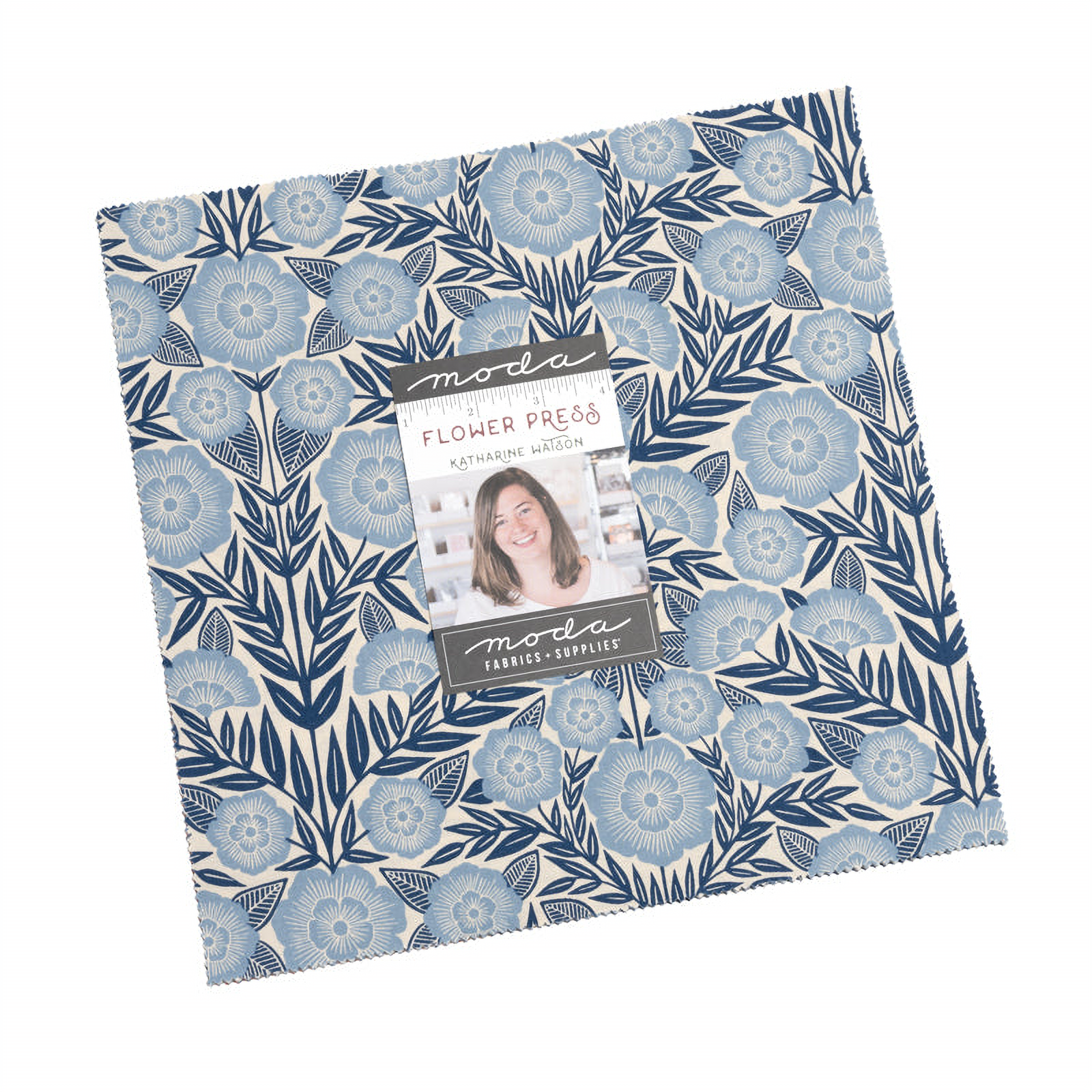 Flower Press patterned cotton quilting fabric by Moda