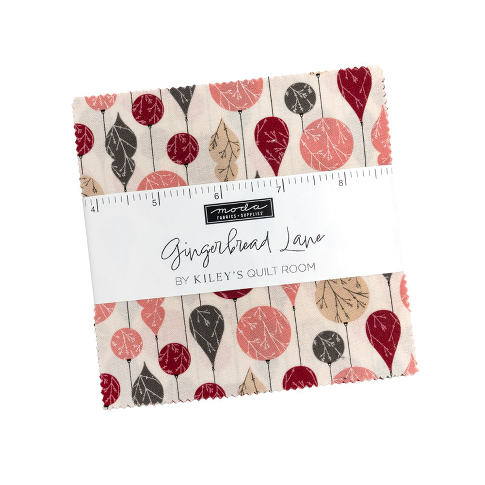 Gingerbread Lane patterned cotton quilting fabric by Moda