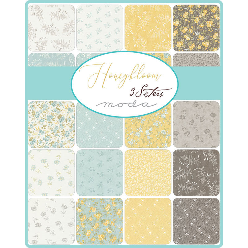 Honeybloom patterned cotton quilting fabric by Moda
