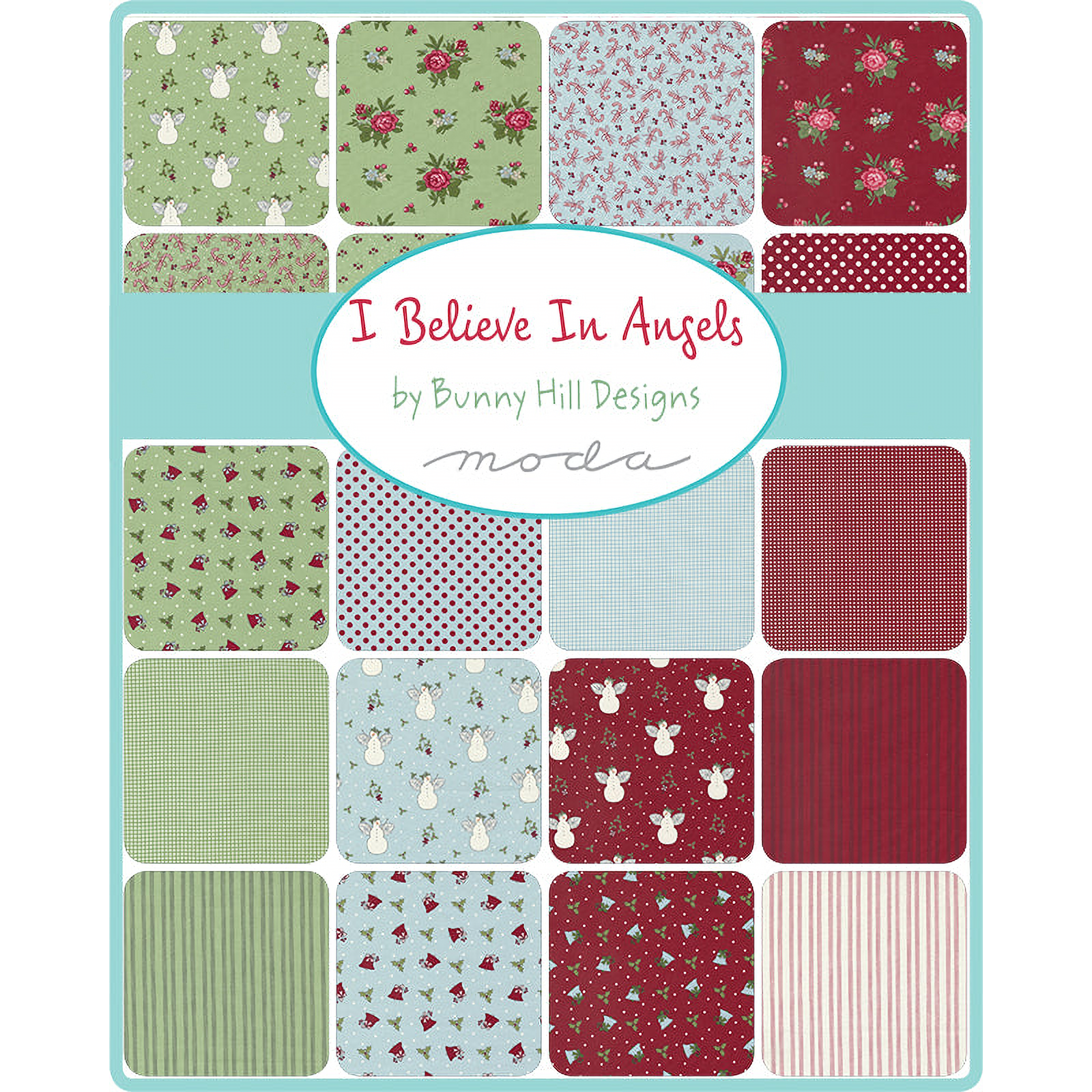 I Believe In Angels patterned cotton quilting fabric by Moda