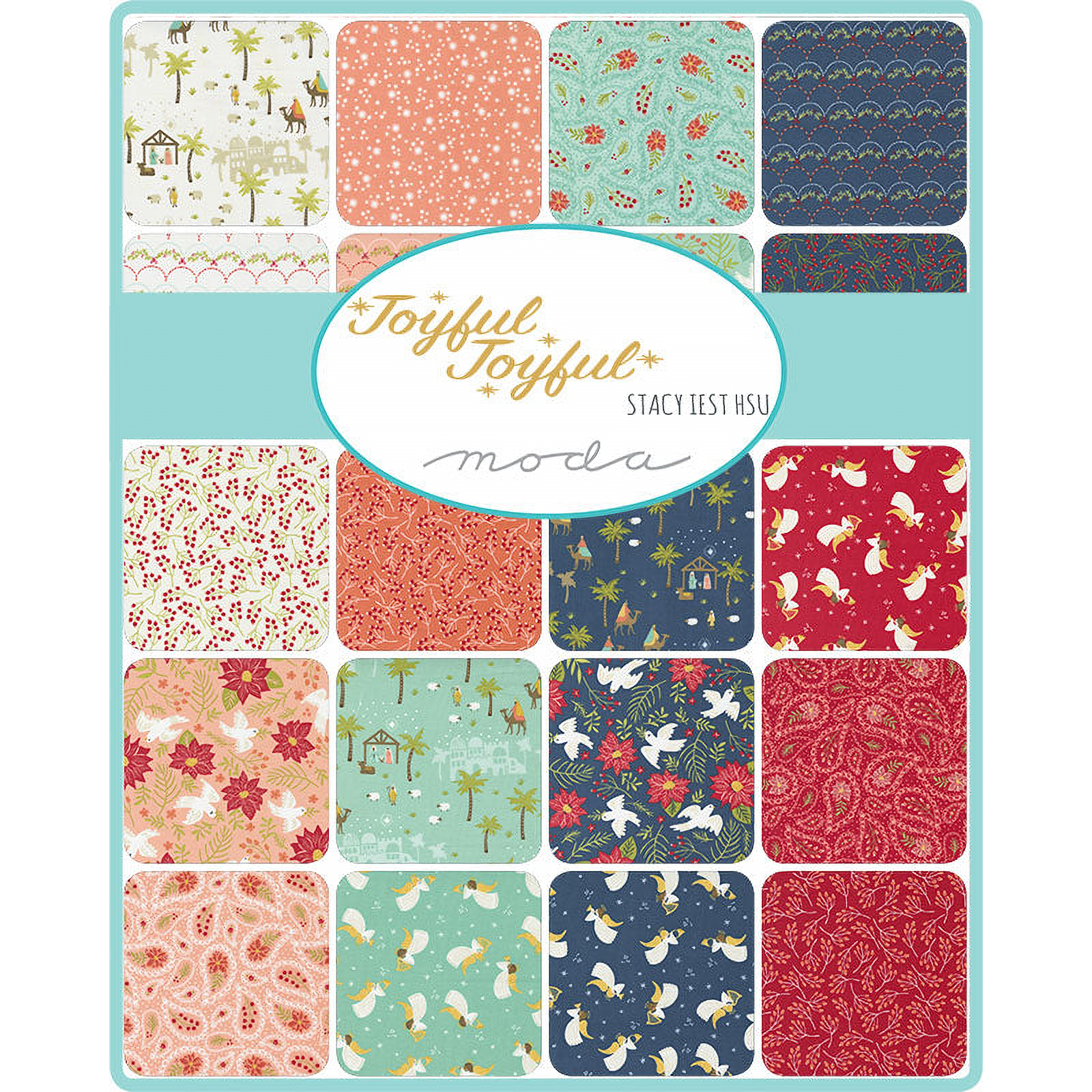 Joyful Joyful patterned cotton quilting fabric by Moda
