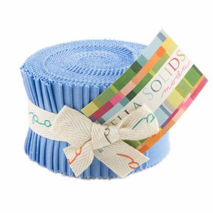 Moda Bella Solids 30's Blue 25 solid cotton - jelly roll