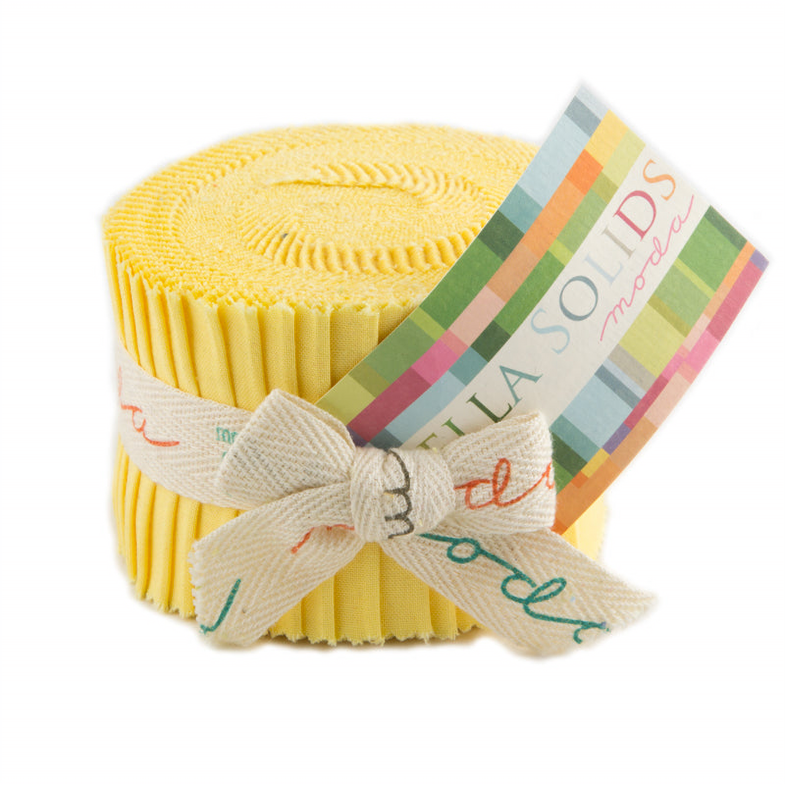 Moda Bella Solids 30's Yellow 23 solid cotton - jelly roll