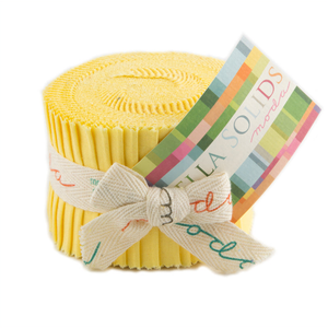 Moda Bella Solids 30's Yellow 23 solid cotton - jelly roll