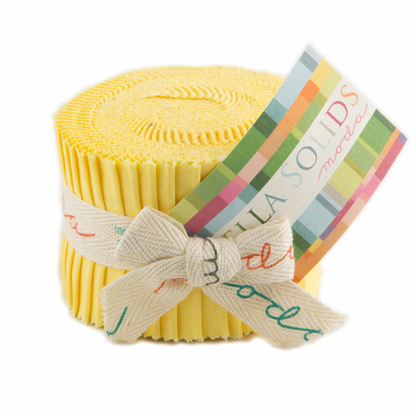Moda Bella Solids 30's Yellow 23 solid cotton - jelly roll