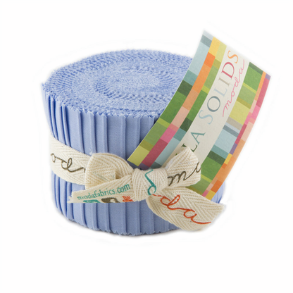 Moda Bella Solids Baby Blue 32 solid cotton - jelly roll