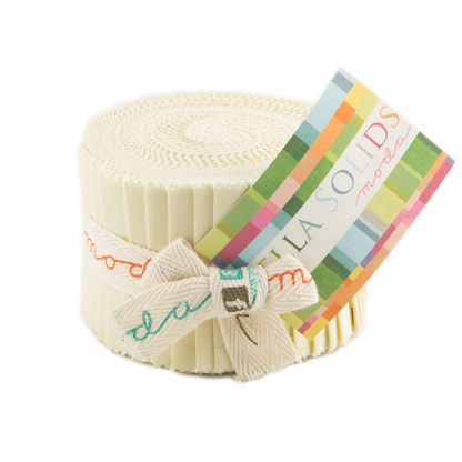 Moda Bella Solids Fig Tree Cream 67 solid cotton - jelly roll