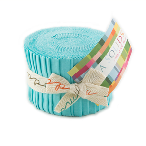 Moda Bella Solids Robins Egg Blue 85 solid cotton - jelly roll
