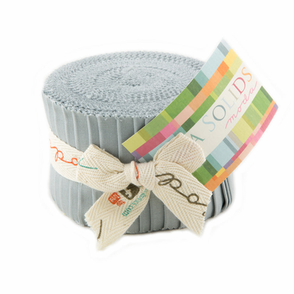 Moda Bella Solids Silver 183 solid cotton - jelly roll