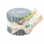 Moda Bella Solids Steel 184 solid cotton - jelly roll