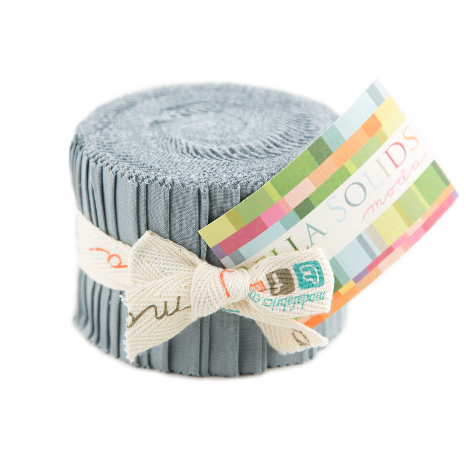 Moda Bella Solids Steel 184 solid cotton - jelly roll