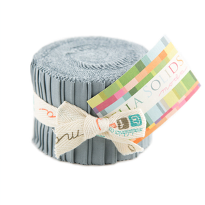 Moda Bella Solids Steel 184 solid cotton - jelly roll