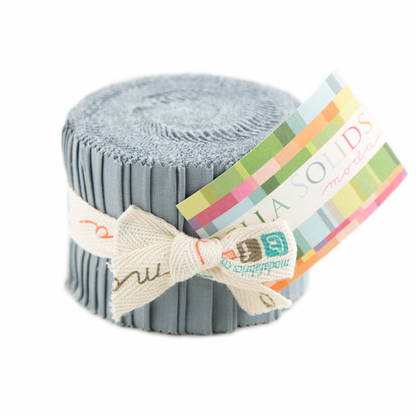 Moda Bella Solids Steel 184 solid cotton - jelly roll