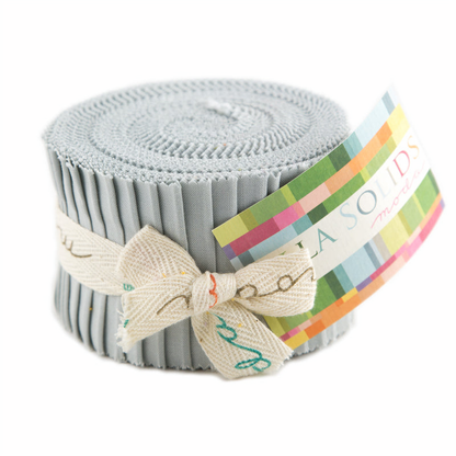 Moda Bella Solids Zen Grey 185 solid cotton - jelly roll