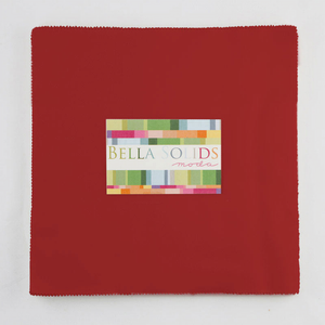 Moda Bella Solids Christmas Red 16 solid cotton - layer cake