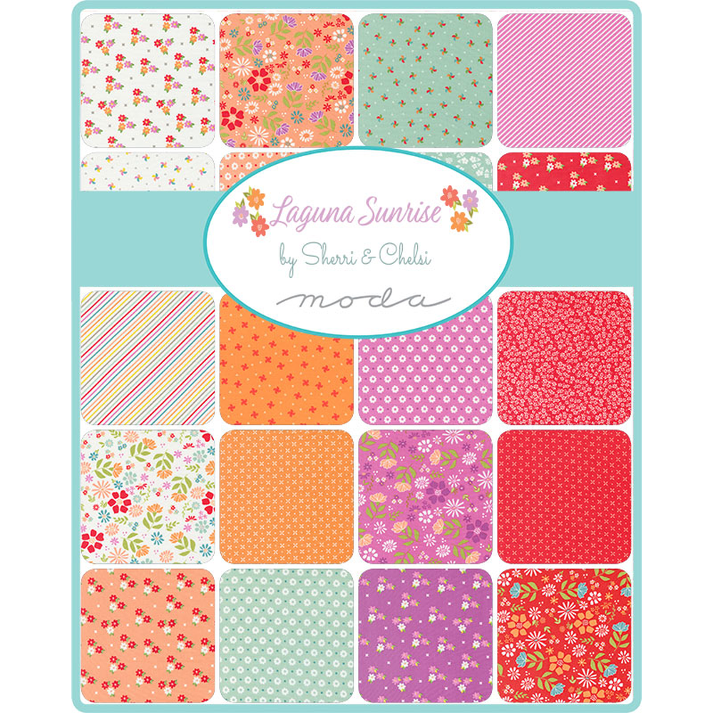 Laguna Sunrise patterned cotton quilting fabric by Moda