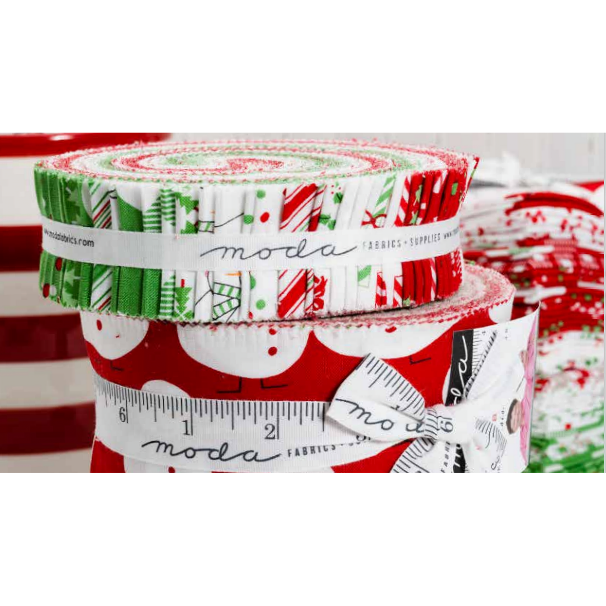 Merry and Bright patterned cotton quilting fabric by Moda