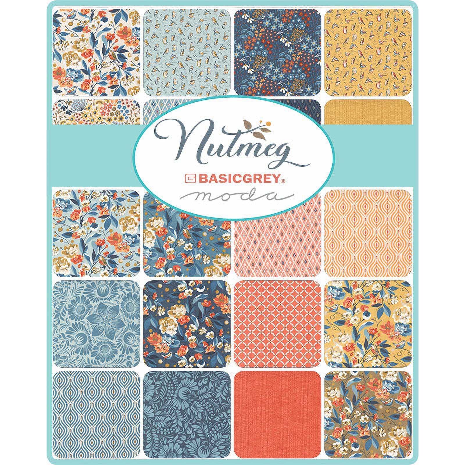 Nutmeg patterned cotton quilting fabric by Moda