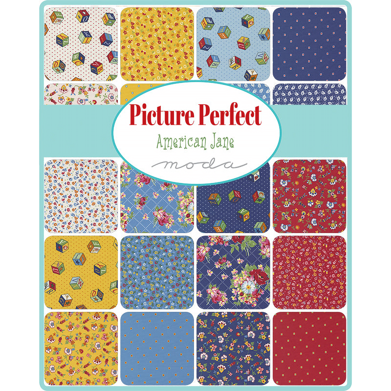 Picture Perfect patterned cotton quilting fabric by Moda