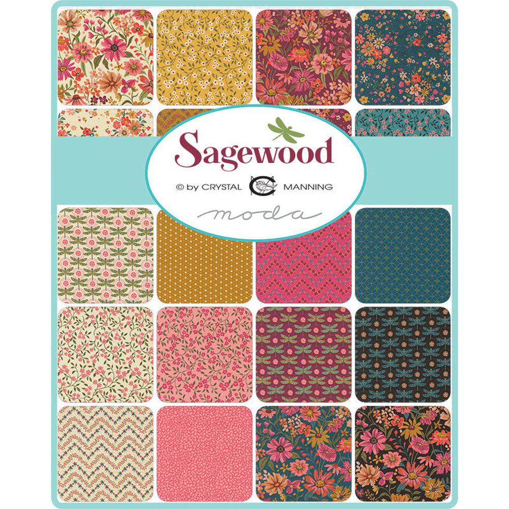 Sagewood patterned cotton quilting fabric by Moda