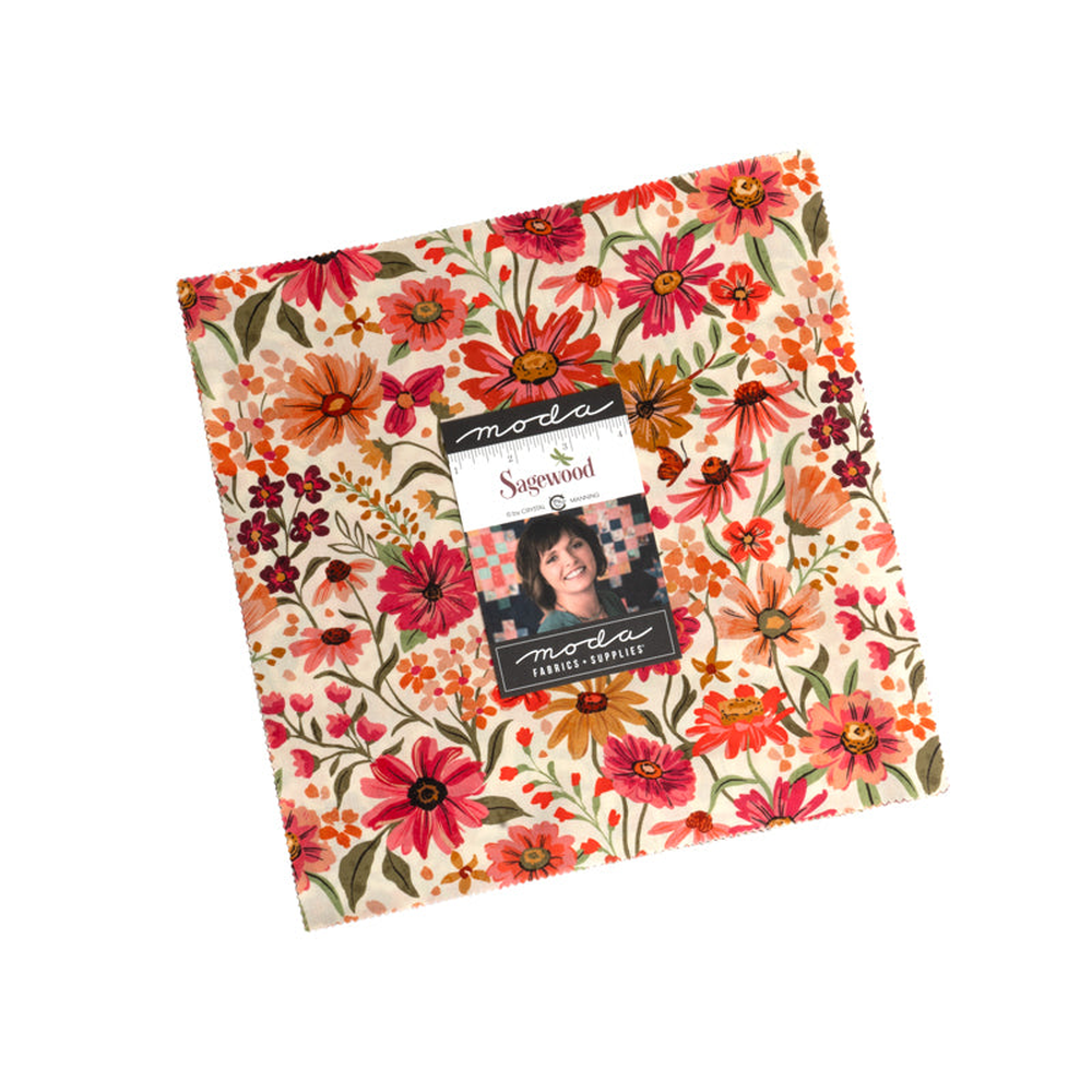 Sagewood patterned cotton quilting fabric by Moda