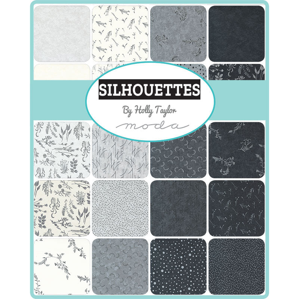 Silhouettes patterned cotton quilting fabric by Moda