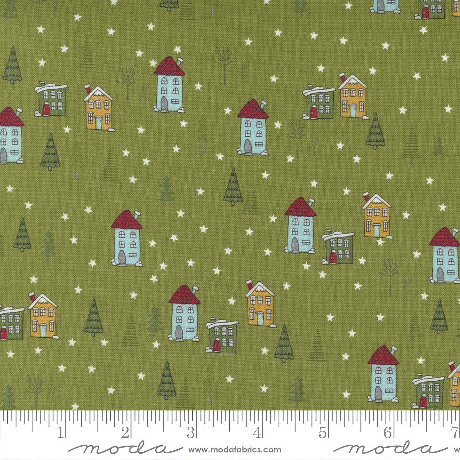 Snowkissed patterned cotton quilting fabric by Moda