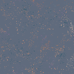 Speckled Metallic Blue Slate 108M patterned cotton quilting fabric by Moda