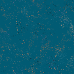 Speckled Metallic Teal 53M patterned cotton quilting fabric by Moda